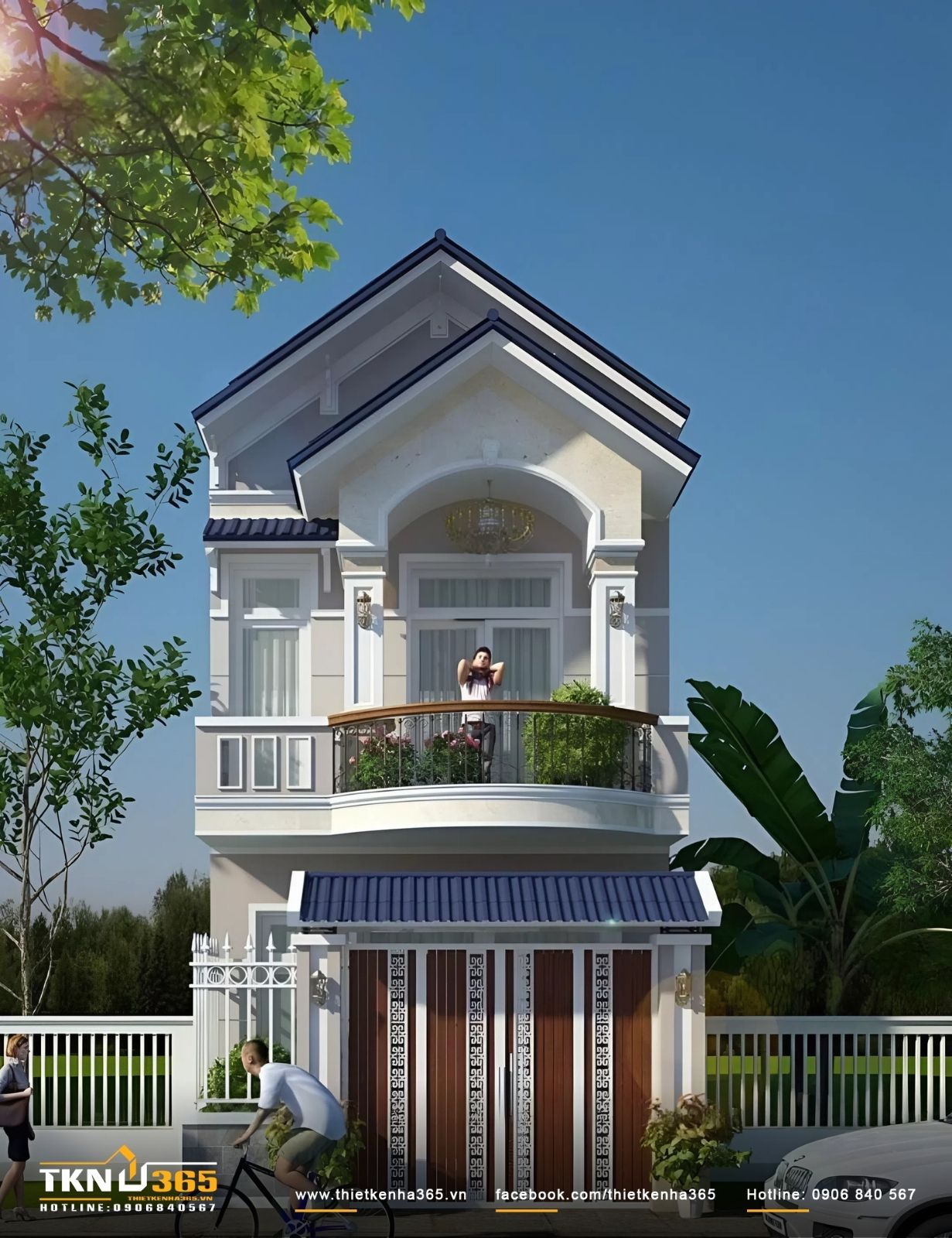 Tổng chi phí thiết kế mẫu nhà 4x10m 2 tầng
