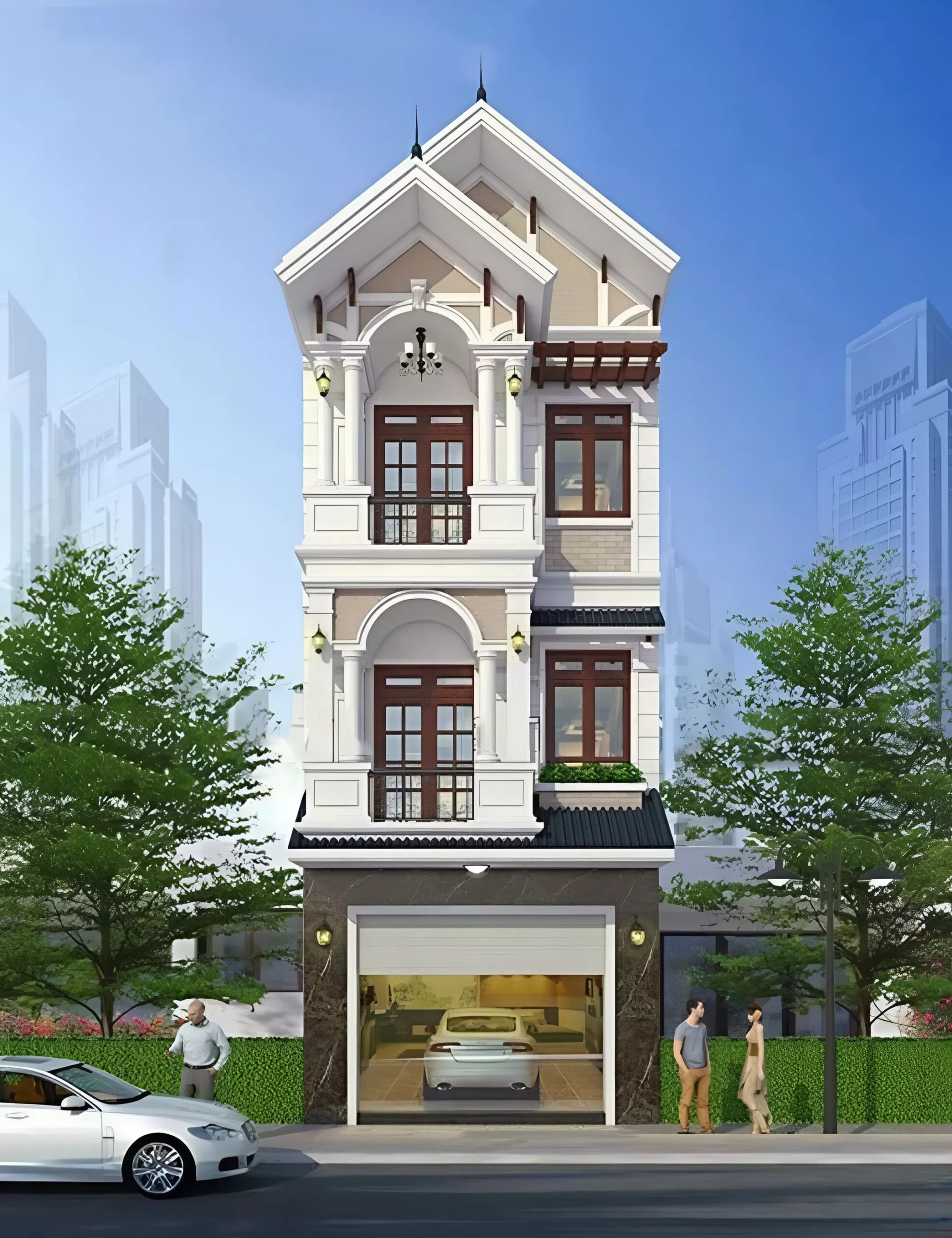 Không gian nhà mái Thái 2 tầng phù hợp cho nhiều gia đình trẻ ( Ảnh: Sưu tầm )