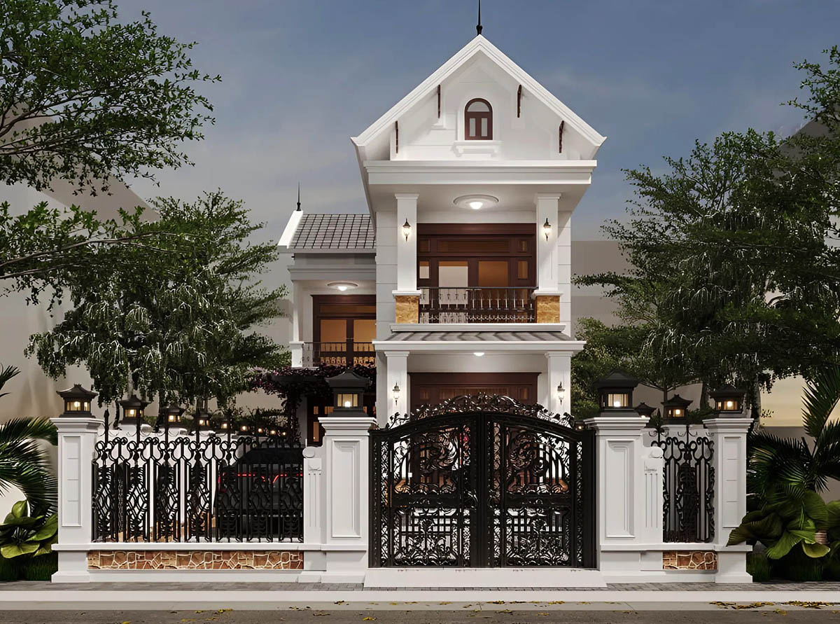 Mẫu nhà mặt tiền 10m 2 tầng sẽ đáp ứng đầy đủ công năng