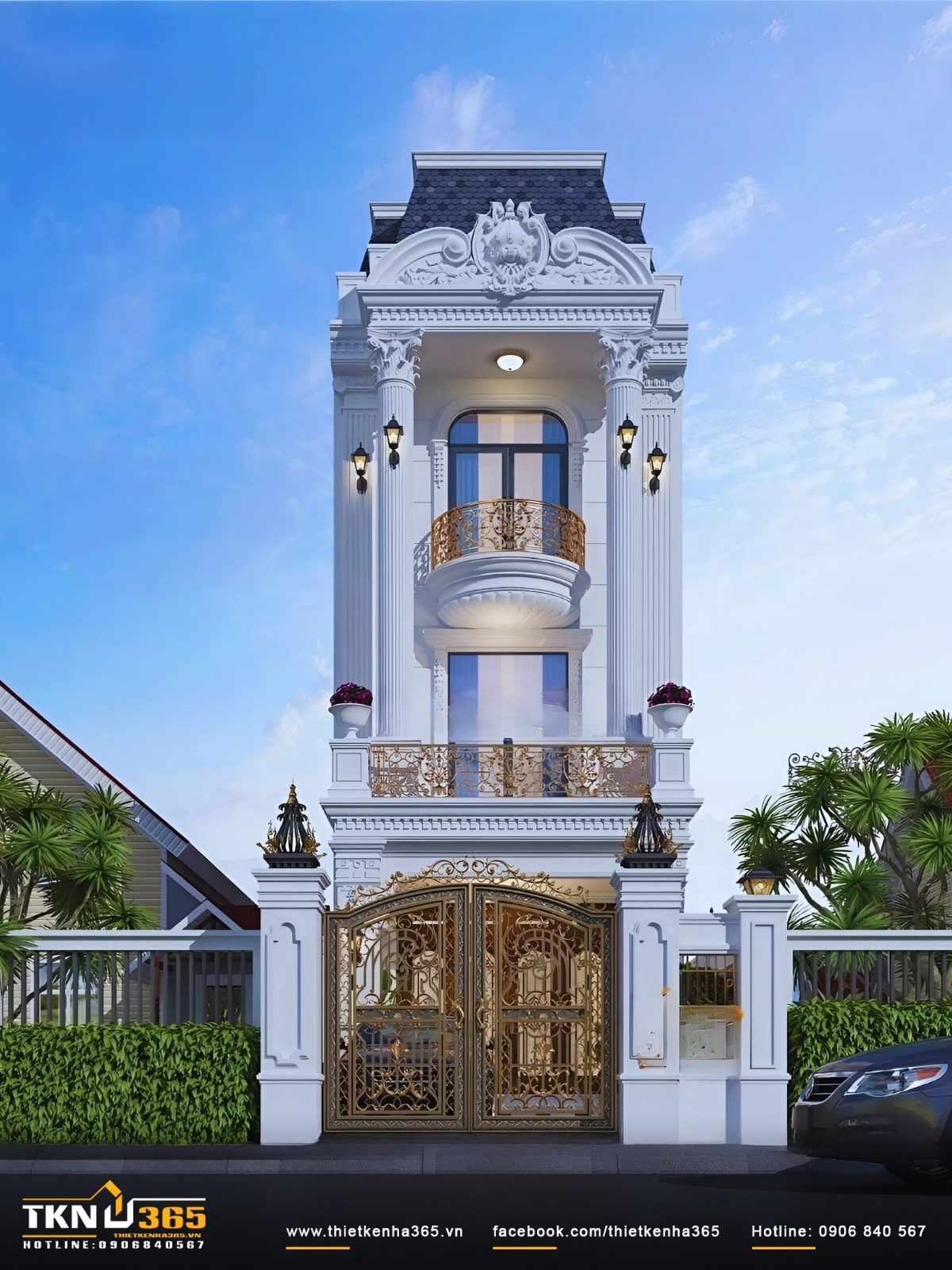 Vẻ đẹp thanh lịch, nhã nhặn tạo điểm nhấn đặc biệt cho nhà phố cổ điển
