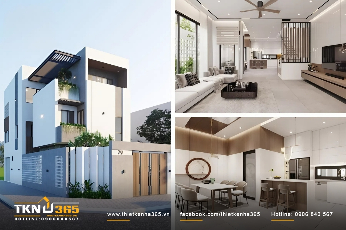 Mẫu Nhà Ống 3 Tầng Đẹp Nhất 2026: Bản Vẽ Công Năng & Báo Giá Trọn Gói 8 nhà ống 3 tầng 2 mặt tiền (lô góc)
