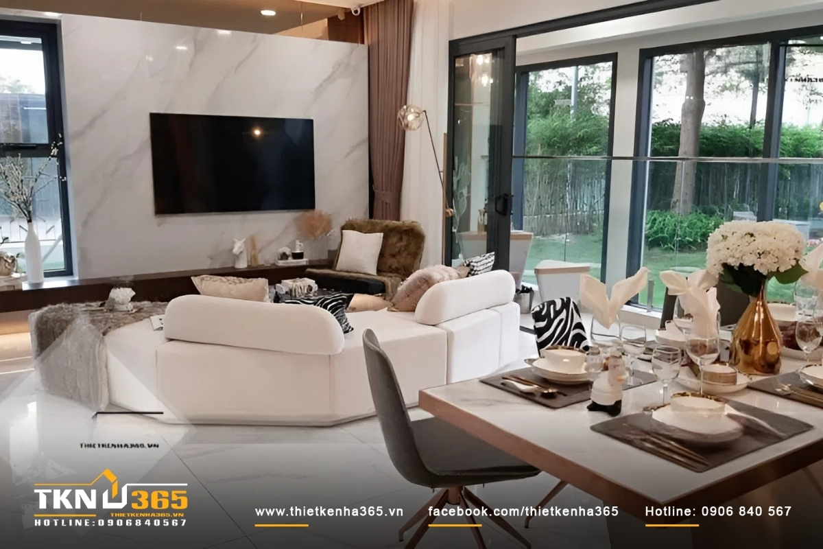 Mẫu Nhà Ống 3 Tầng Đẹp Nhất 2026: Bản Vẽ Công Năng & Báo Giá Trọn Gói 12 Nội thất không gian phòng khách thiết kế mẫu nhà ống đẹp 3 tần