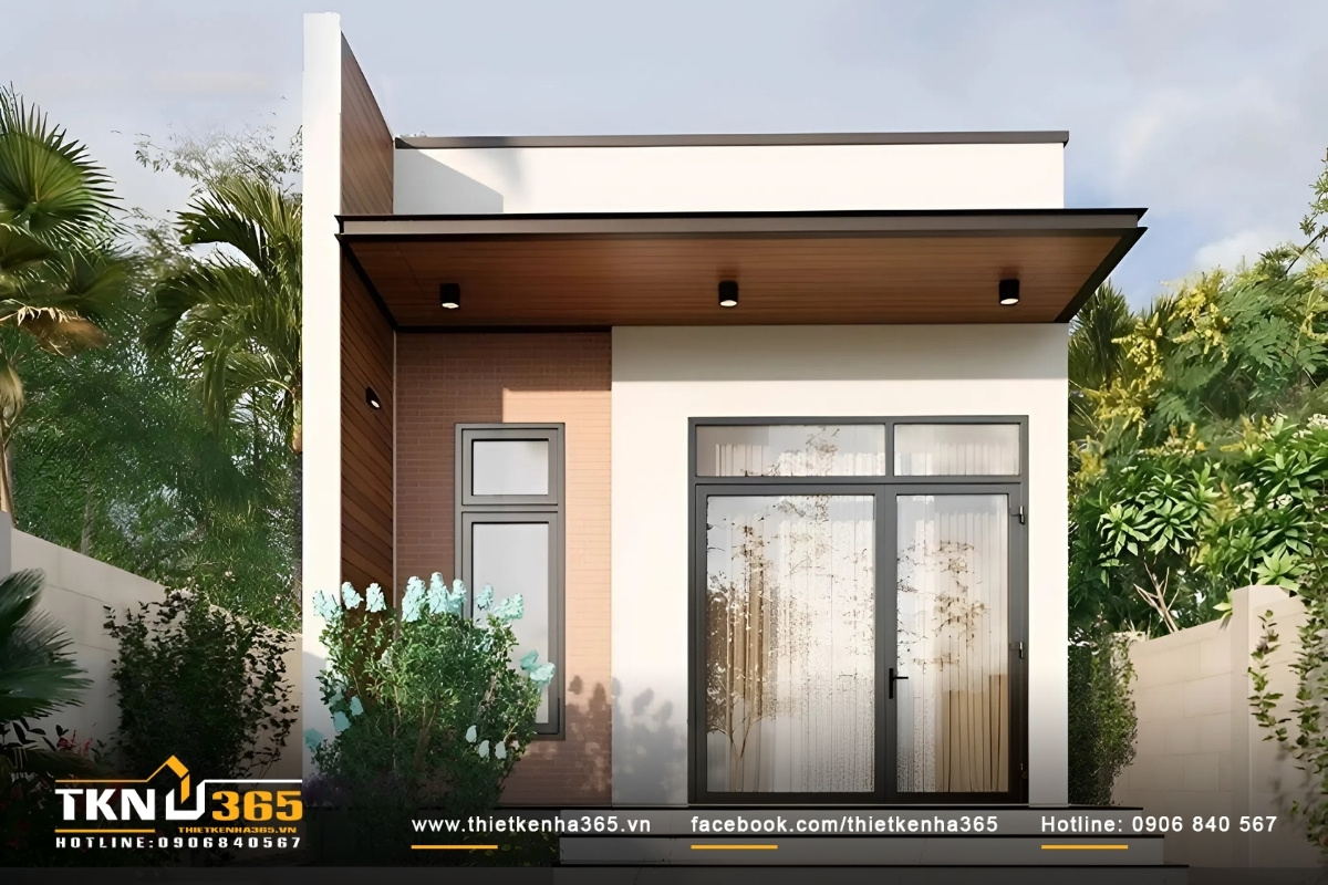 Mẫu thiết kế nhà ống 1 tầng ấn tượng