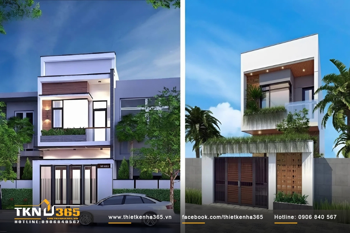 Mẫu ống hiện đại mái bằng