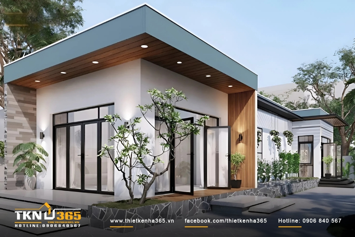 Thiết kế nhà ống nhỏ hiện đại 1 tầng