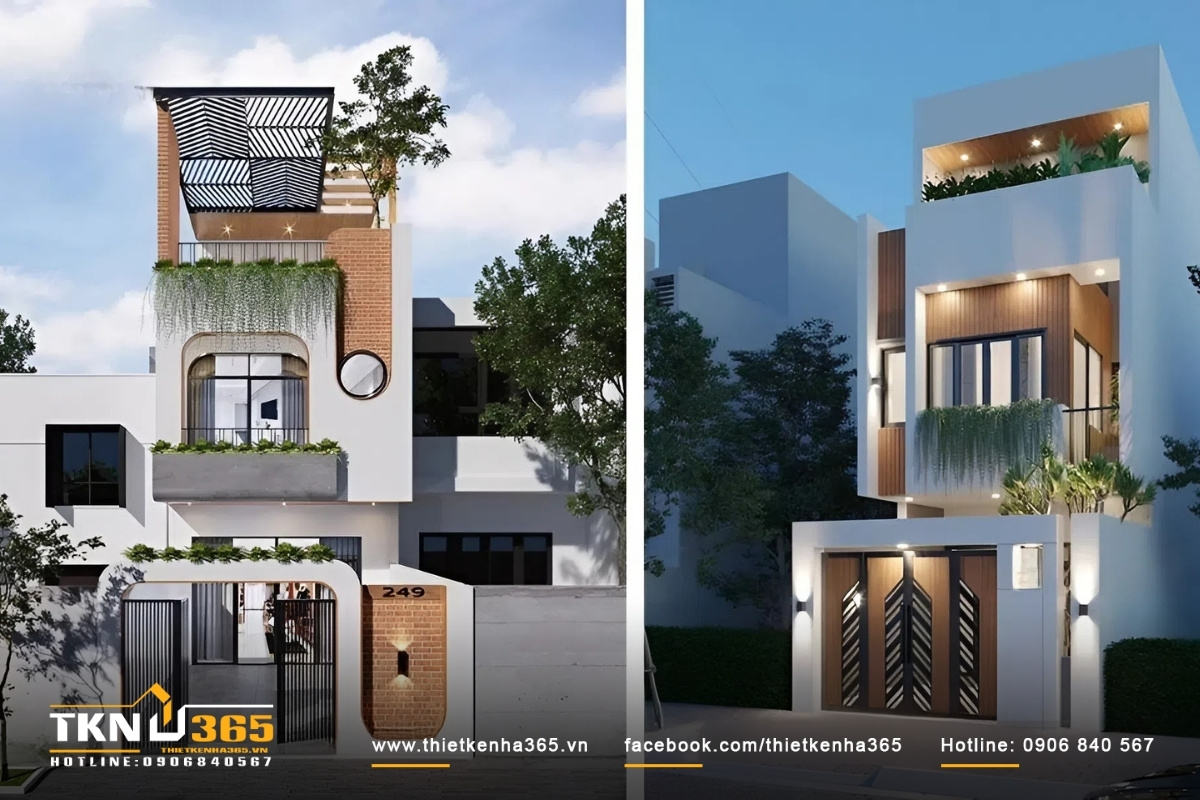 Nhà ống thiết kế có tầng tum tối ưu hóa diện tích