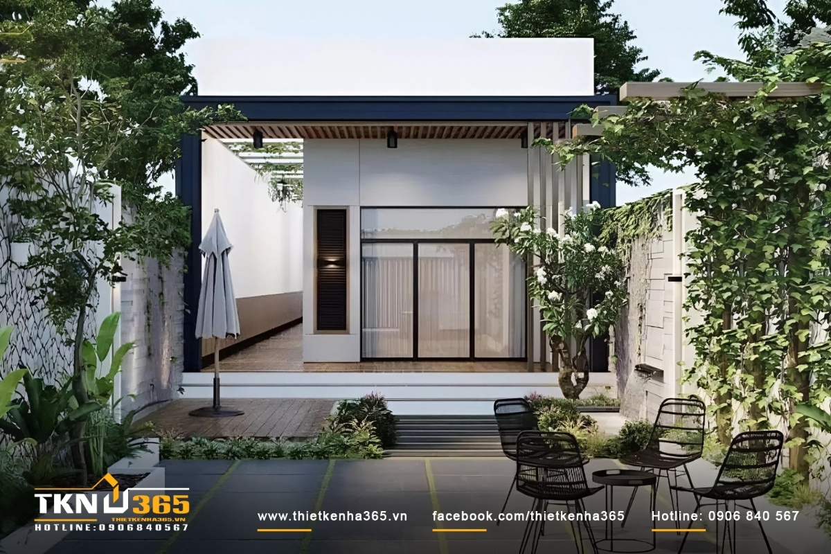 Thiết kế kiến trúc nhà ống sân vườn đẹp