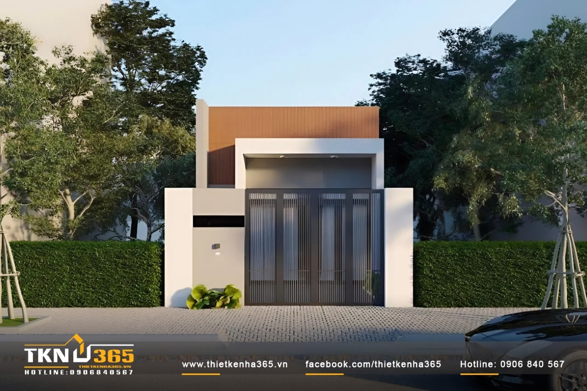 Mẫu nhà ống 1 tầng đẹp, đơn giản