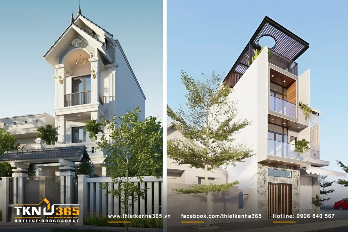 Mẫu thiết kế nhà ống 3 tầng đẹp, độc đáo và gần gũi với thiên nhiên