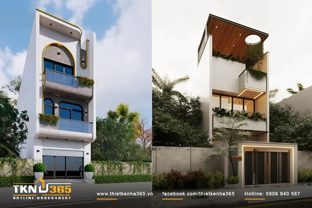 Mẫu thiết kế nhà ống đẹp và hiện đại có 3 tầng nổi bật