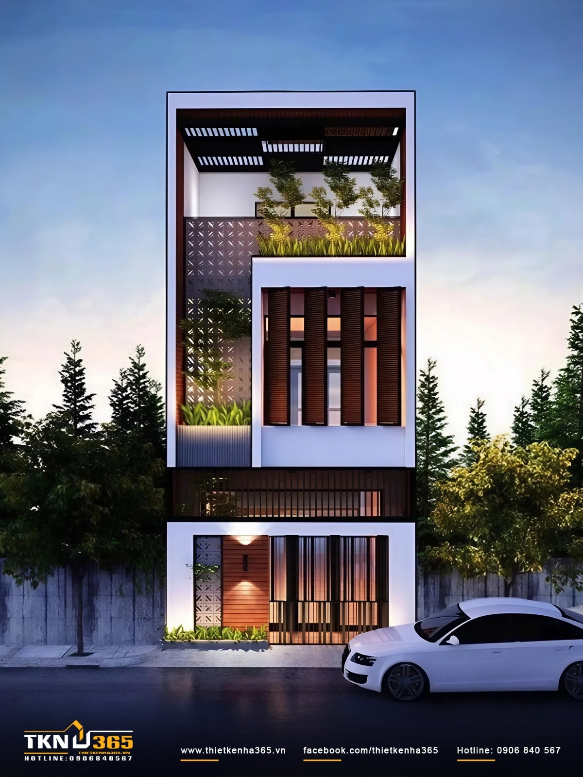 Nhà ống thiết kế mặt tiền 6m rộng rãi