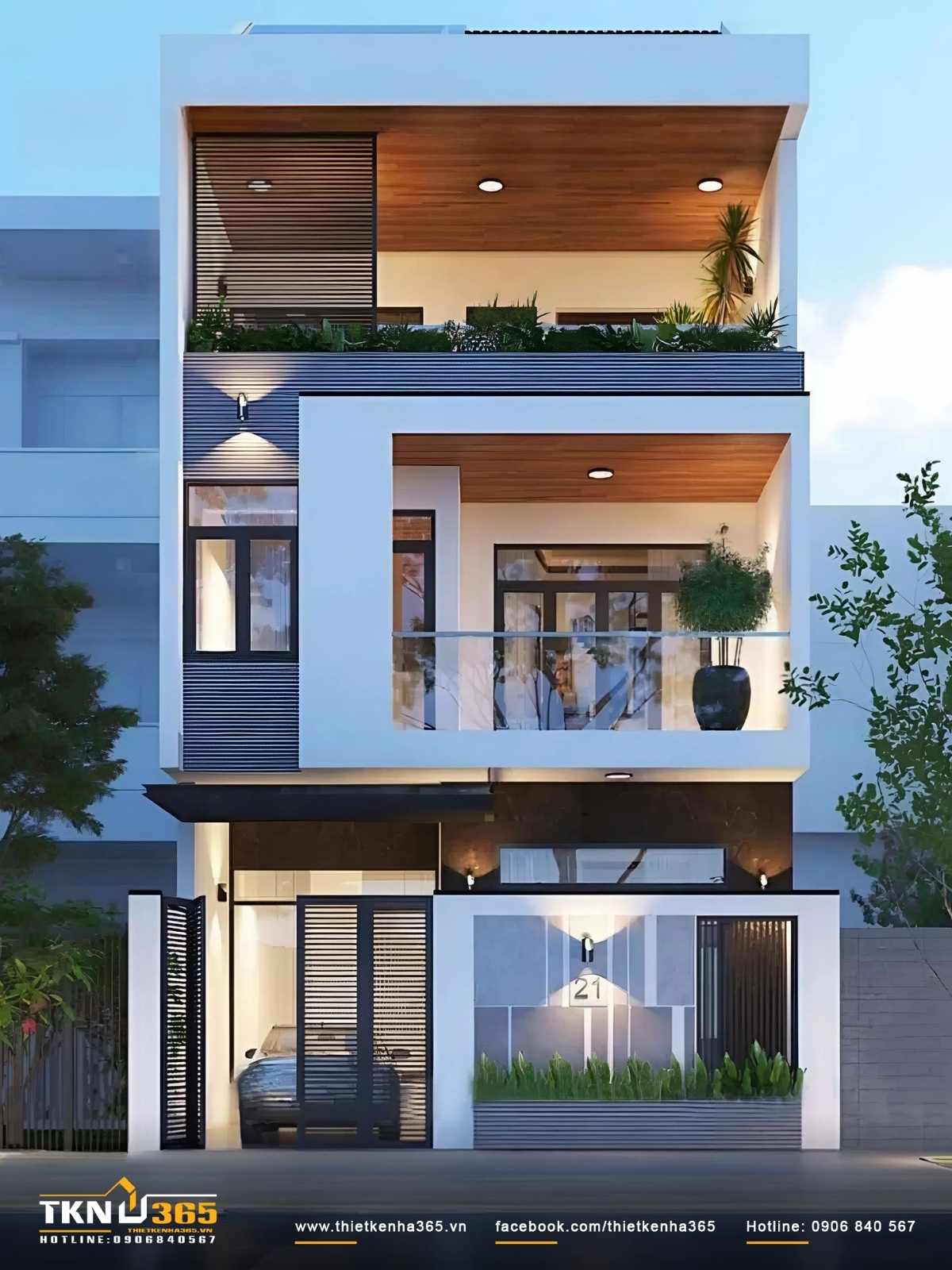 Nhà ống chiều ngang 7m thiết kế độc đáo
