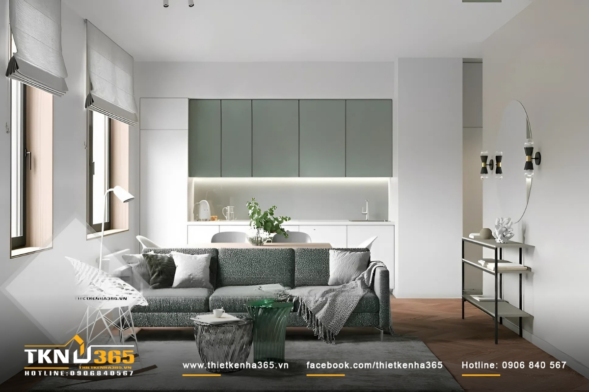 Kiến trúc nhà 35m2 hiện đại, xinh xắn và gọn gàng