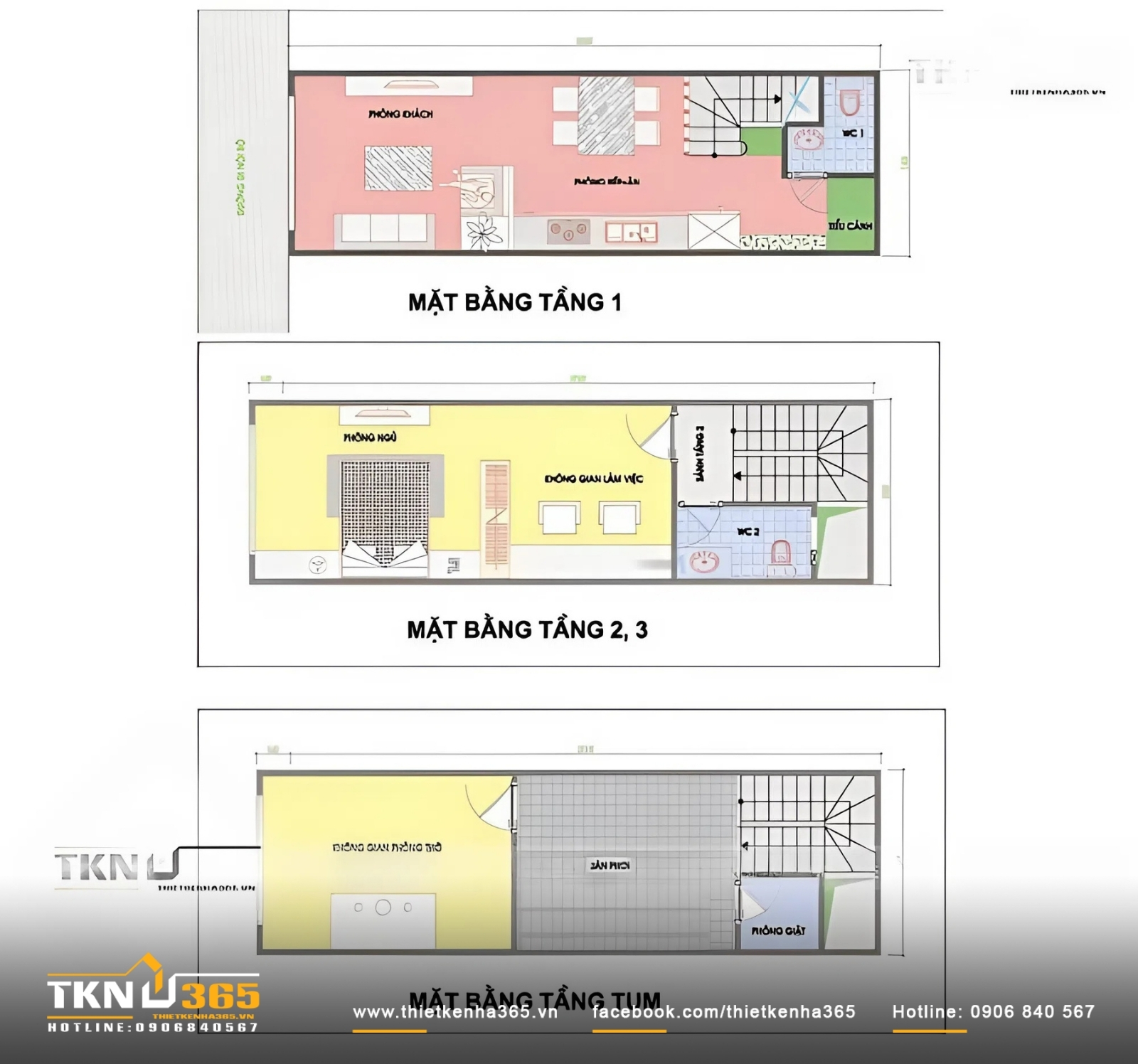 Bản vẽ thiết kế nhà diện tích nhỏ 35m2 có phòng thờ