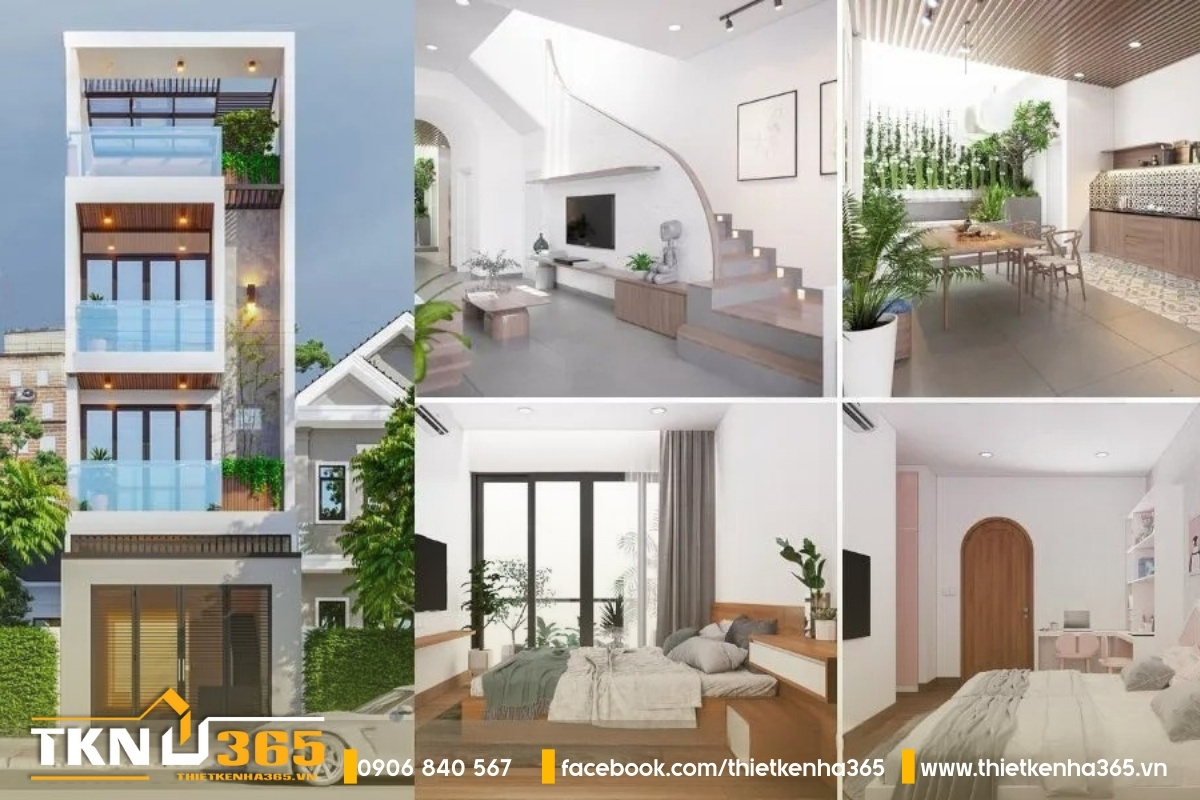 Tư vấn & gợi ý mẫu thiết kế nhà 3x20m chuẩn xu hướng 5 Nhà ống 3x20m 2 tầng 1 tum hiện đại