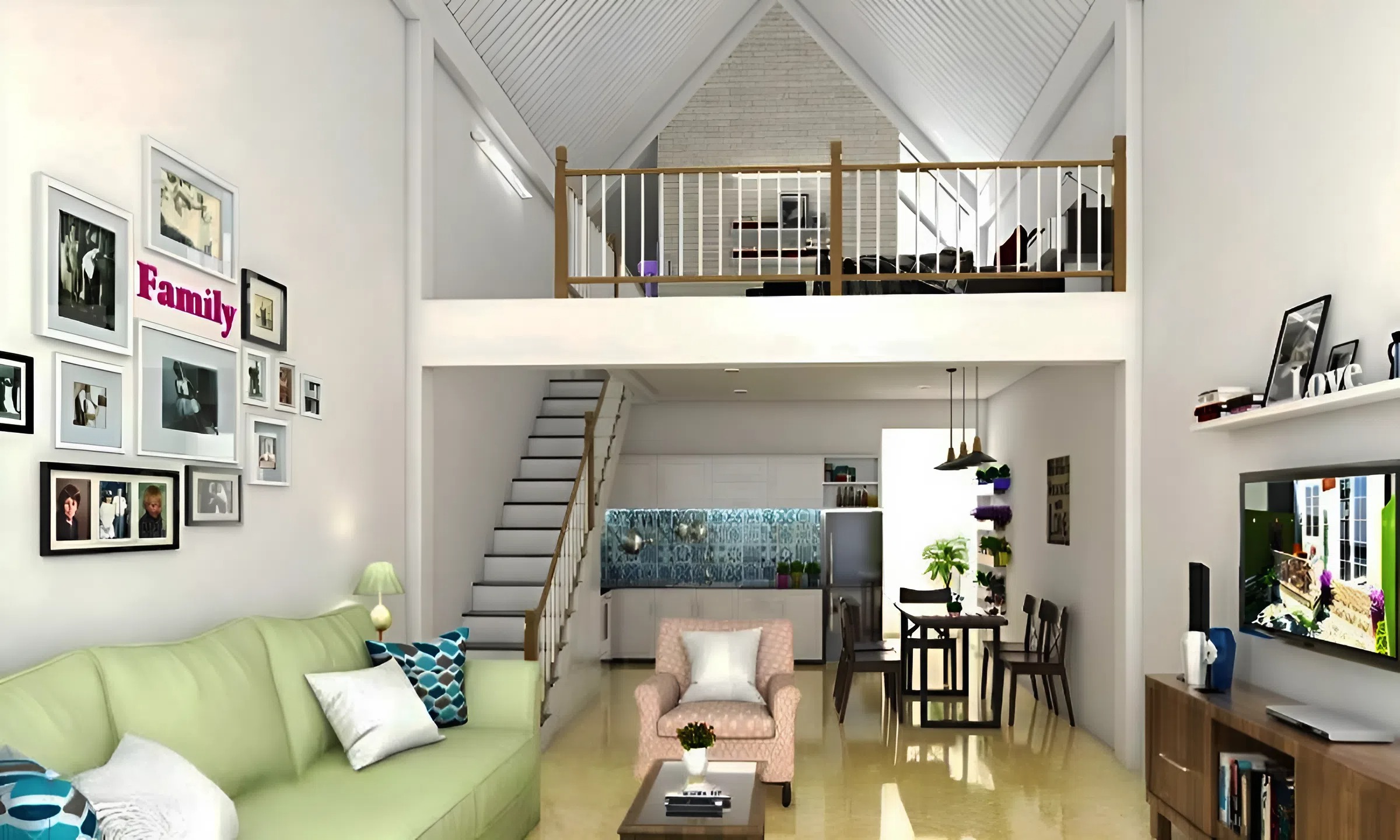 Nhà 2 tầng gác lửng có một số ưu và nhược điểm riêng (ảnh: sưu tầm)