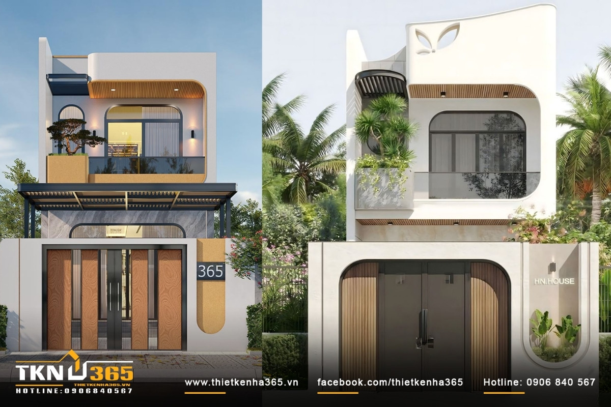 Mẫu thiết kế nhà ống 2 tầng 5x20m