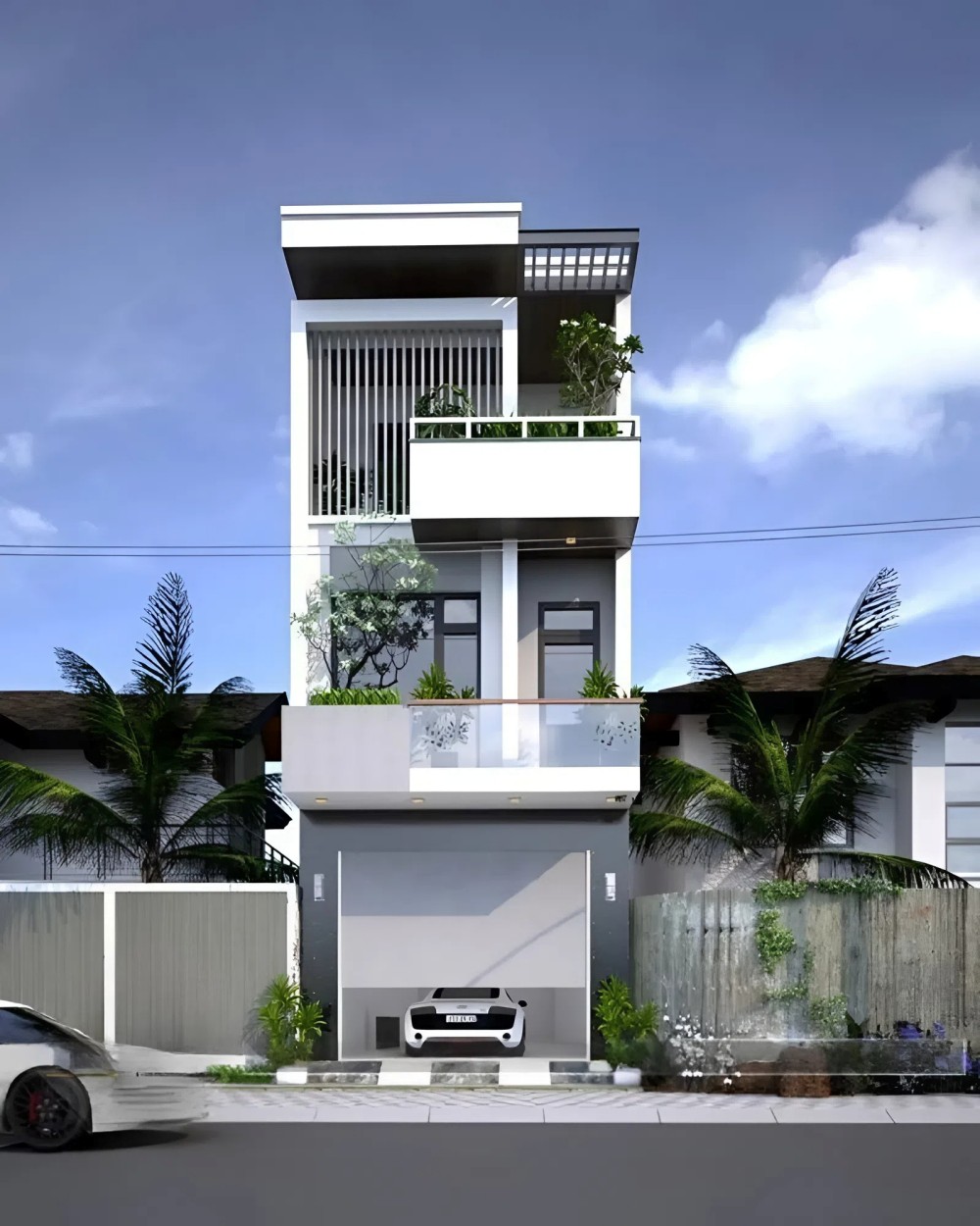 Mẫu thiết kế nhà 40m2 3 tầng 8