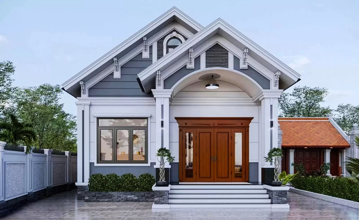 Thiết kế nhà trệt 7x15m mái Thái độc đáo và ấn tượng