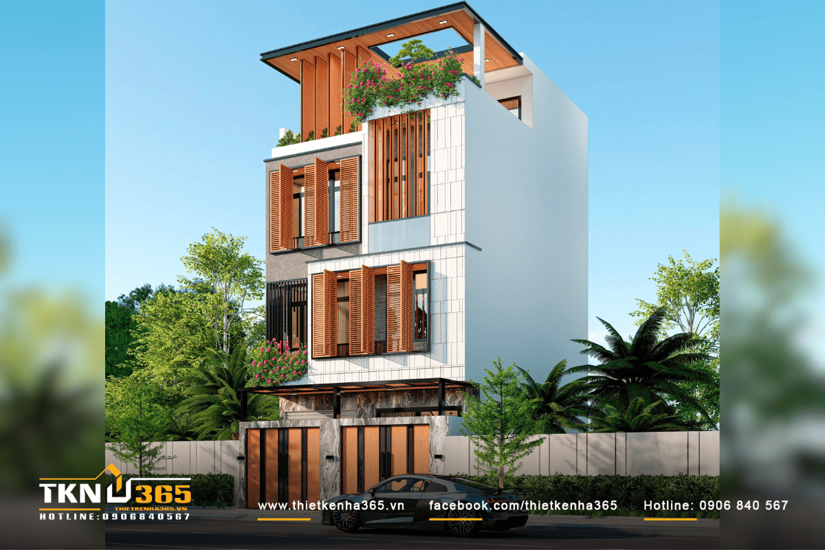 Thiết kế nhà phố 3 tầng hướng Tây cho anh Sang tại Nhà Bè – Giải pháp cân bằng giữa không gian ở và khai thác cho thuê 5 Anh Sang 3