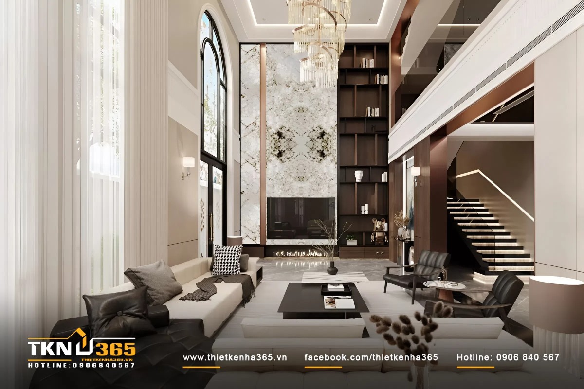 99+ mẫu thiết kế nội thất phòng khách biệt thự đẹp mê mẩn 2026 18 Bộ sofa da tạo ấn tượng mạnh mẽ ngay từ cái nhìn đầu tiên