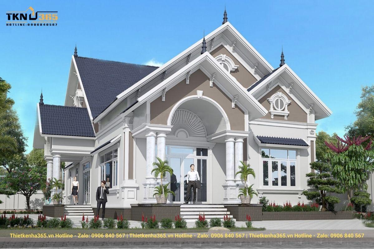 Biệt thự mái Thái của gia đình chị Tiên - Anh Trung tại Quảng Ngãi