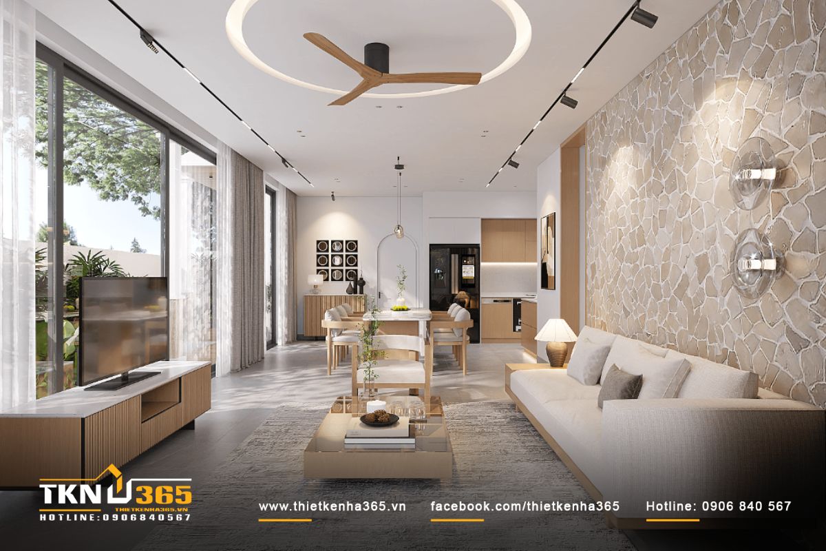Nên chọn đồ nội thất phù hợp với phong cách biệt thự sân vườn 300m2
