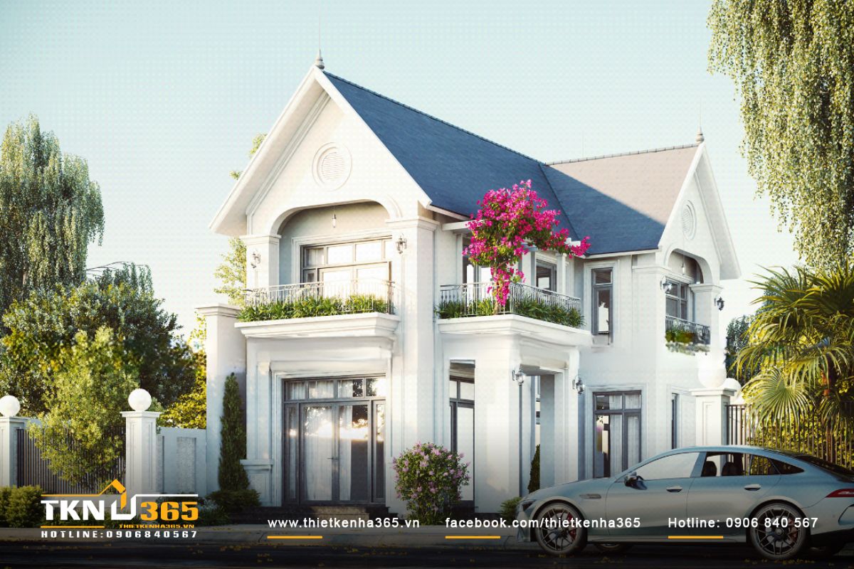 99+ thiết kế biệt thự 2 tầng mái ngói đẹp ấn tượng 2025 1 Thiết kế biệt thự 2 tầng mái ngói Thái hiện đại và sang trọng