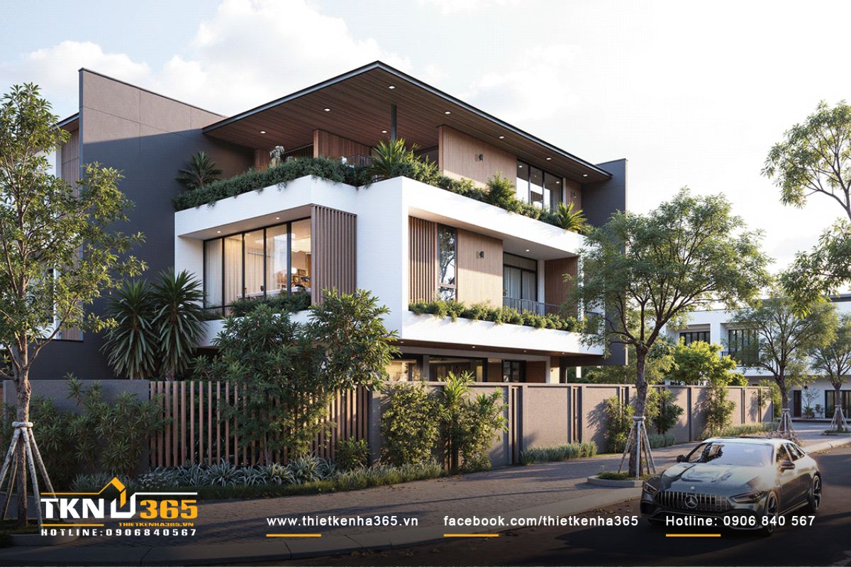 40+ mẫu thiết kế biệt thự 400m2 đẹp, siêu cuốn hút 39 Biệt thự 400m2 phong cách hiện đại, gam màu nhẹ nhàng