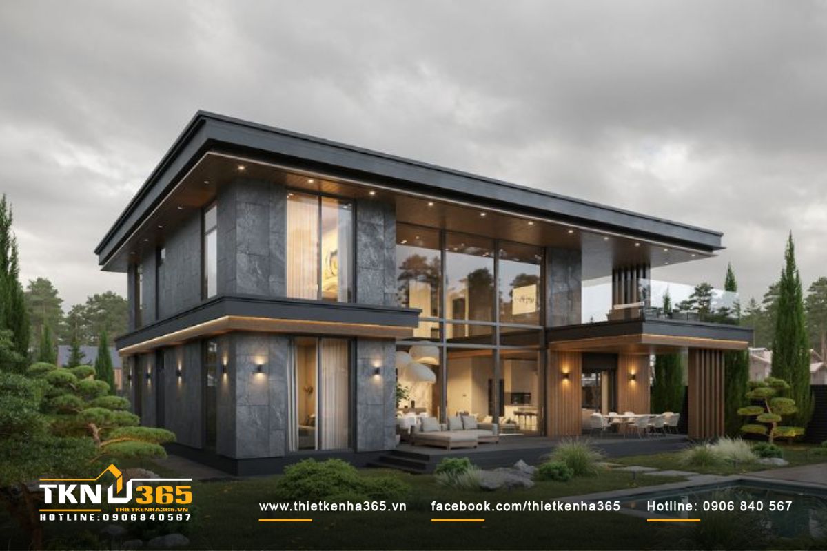 40+ mẫu thiết kế biệt thự 400m2 đẹp, siêu cuốn hút 41 Biệt thự 400m2 theo phong cách hiện đại có không gian mở