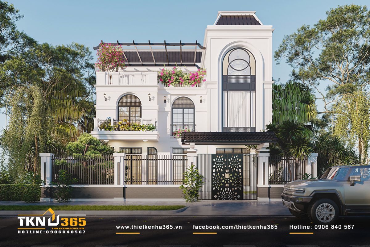 40+ mẫu thiết kế biệt thự 400m2 đẹp, siêu cuốn hút 45 Mẫu biệt thự 400m2 phong cách địa trung hải mát mẻ
