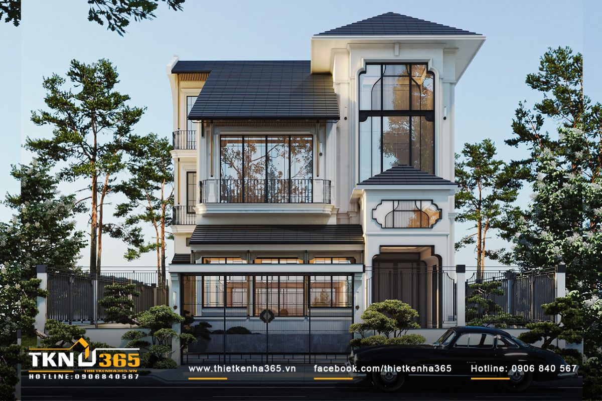 40+ mẫu thiết kế biệt thự 400m2 đẹp, siêu cuốn hút 47 Mẫu biệt thự 400m2 phong cách địa trung hải đơn giản, mềm mại