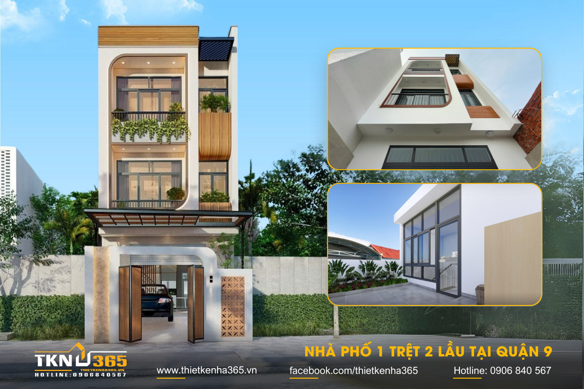  Thiết kế nhà phố 1 trệt 2 lầu 