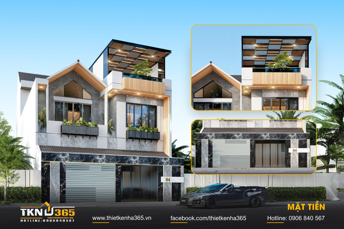 Thiết kế biệt thự hiện đại 3 tầng ở Bình Tân 3 biệt thự hiện đại