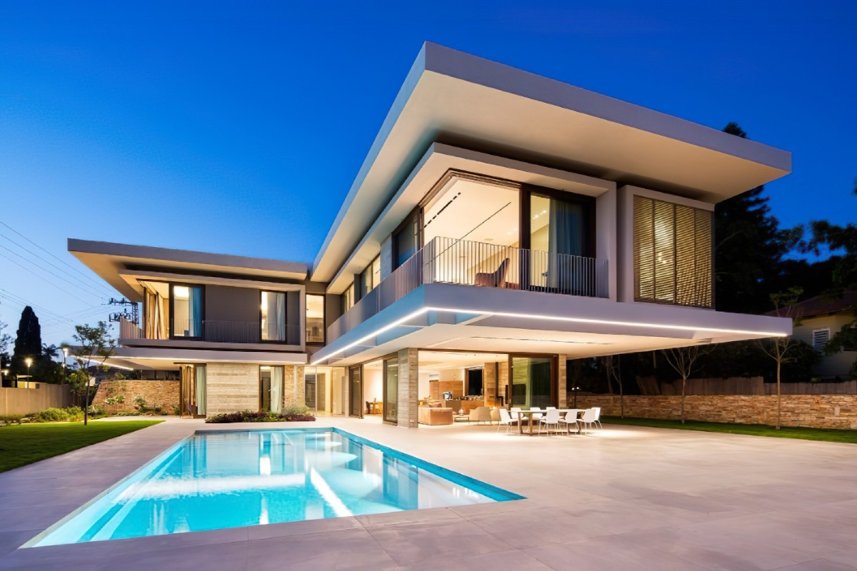 Mẫu nhà 2 tầng chữ L 100m2 7