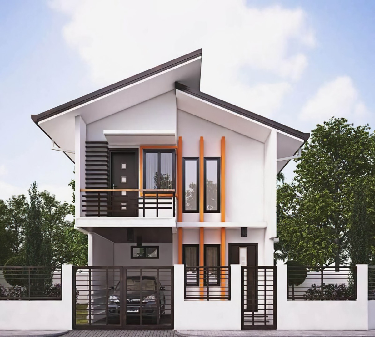 Mẫu thiết kế nhà lệch tầng 2