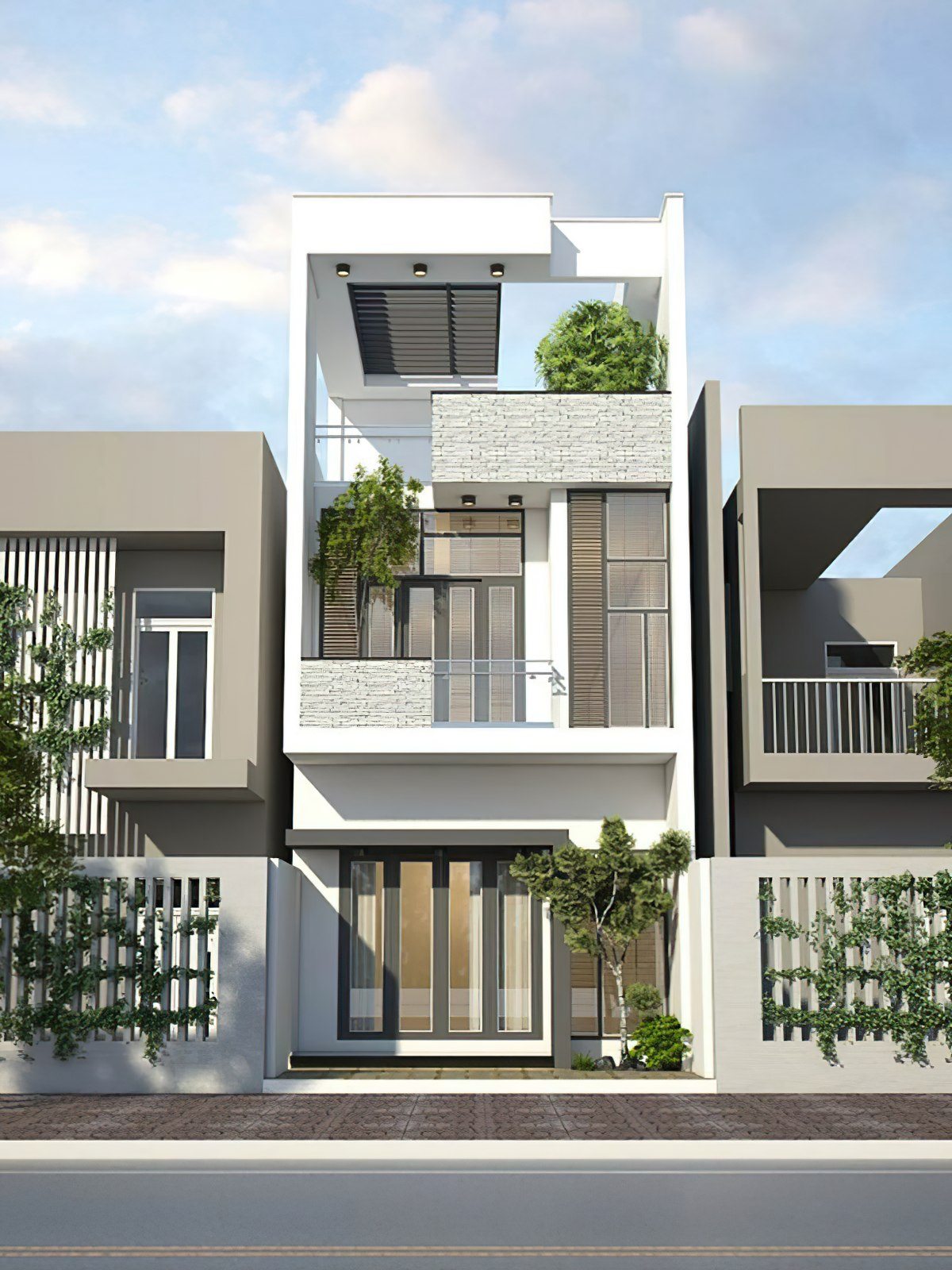 Mẫu thiết kế nhà lệch tầng 9