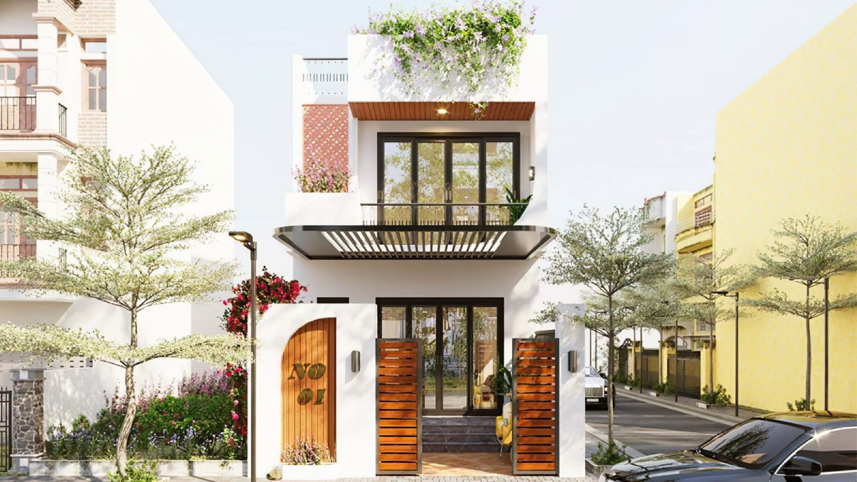 Mẫu thiết kế nhà 2 tầng 3 phòng ngủ 4x15m Mẫu thiết kế nhà 2 tầng 3 phòng ngủ 4x15m