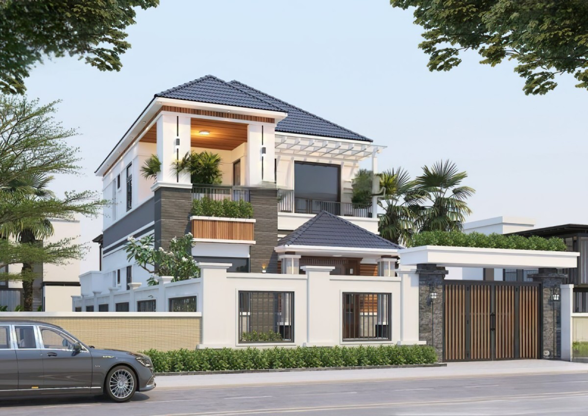 thiết kế nhà mái nhật 2 tầng 9