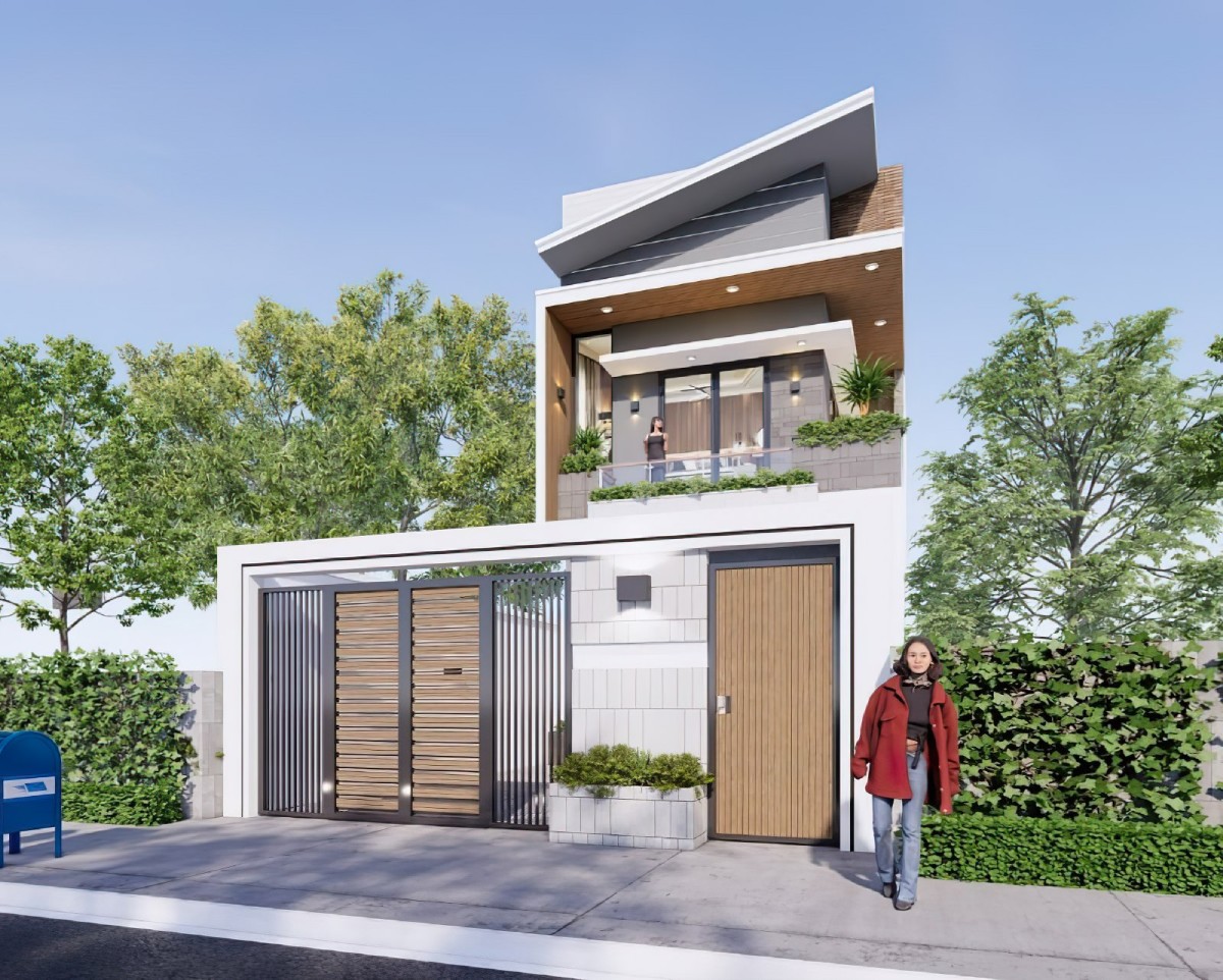 Mẫu Thiết Kế Nhà Ống 2 Tầng 5x20m Đẹp Hiện Đại Kèm Bản Vẽ Chi Tiết 6 nhà ống 2 tầng 5x20m 11