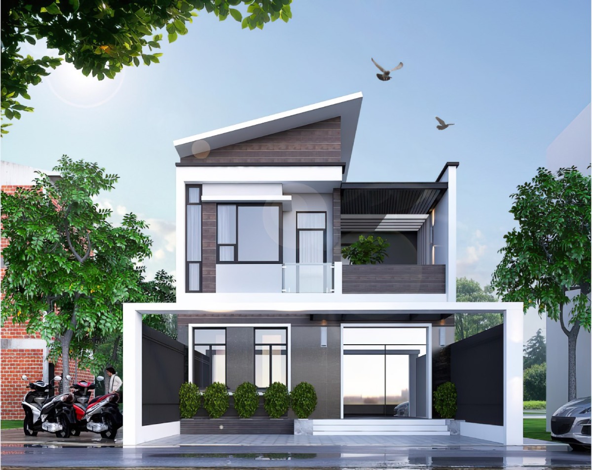 Mẫu Thiết Kế Nhà Ống 2 Tầng 5x20m Đẹp Hiện Đại Kèm Bản Vẽ Chi Tiết 8 nhà ống 2 tầng 5x20m 13