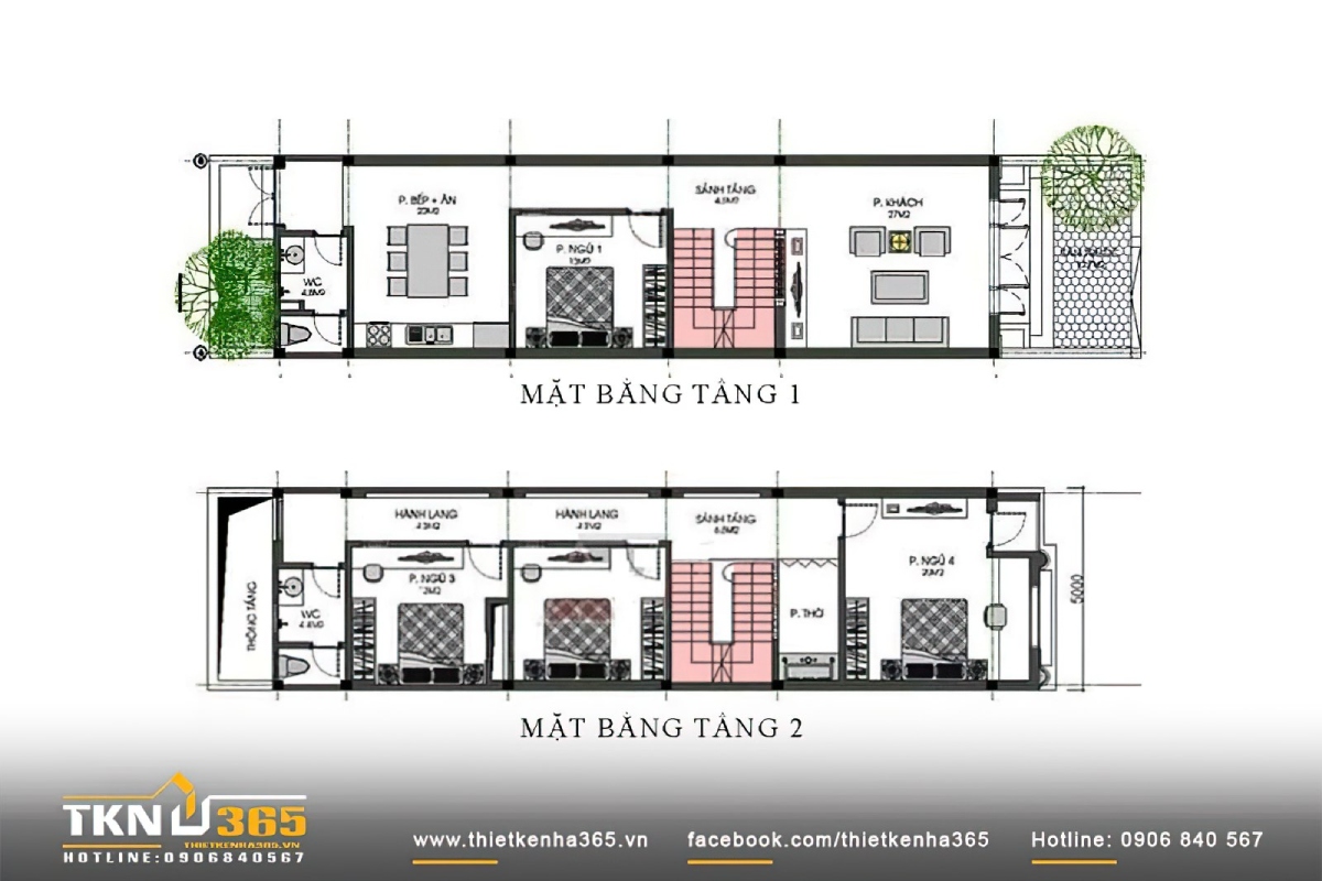 Mẫu Thiết Kế Nhà Ống 2 Tầng 5x20m Đẹp Hiện Đại Kèm Bản Vẽ Chi Tiết 18 nhà ống 2 tầng 5x20m 18