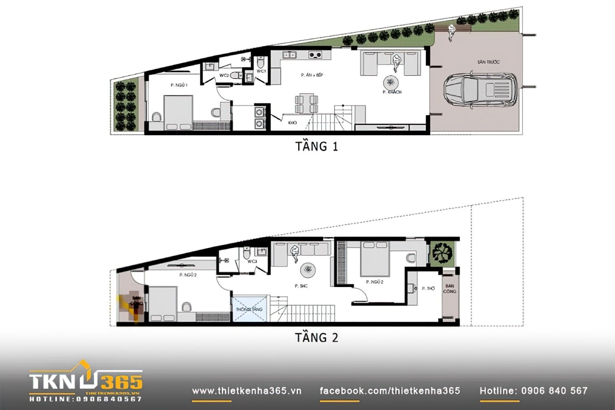 Mẫu Thiết Kế Nhà Ống 2 Tầng 5x20m Đẹp Hiện Đại Kèm Bản Vẽ Chi Tiết 19 nhà ống 2 tầng 5x20m 19
