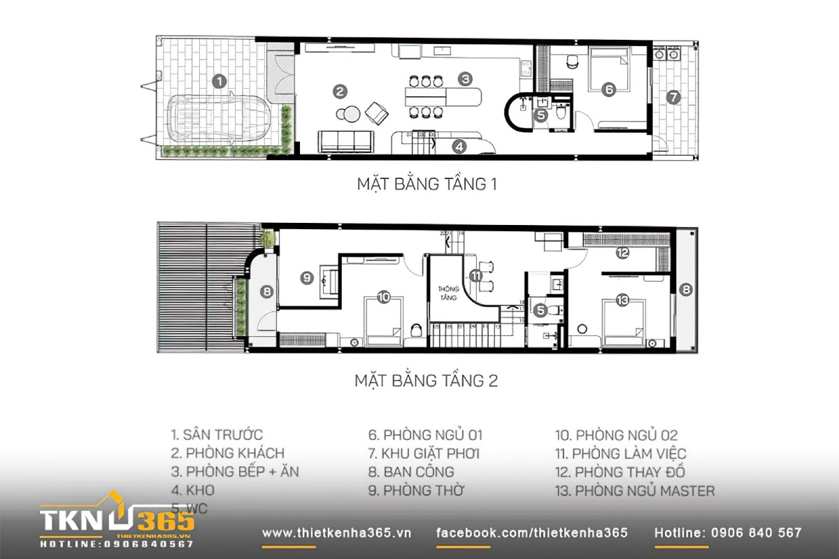 Mẫu Thiết Kế Nhà Ống 2 Tầng 5x20m Đẹp Hiện Đại Kèm Bản Vẽ Chi Tiết 16 nhà ống 2 tầng 5x20m 3