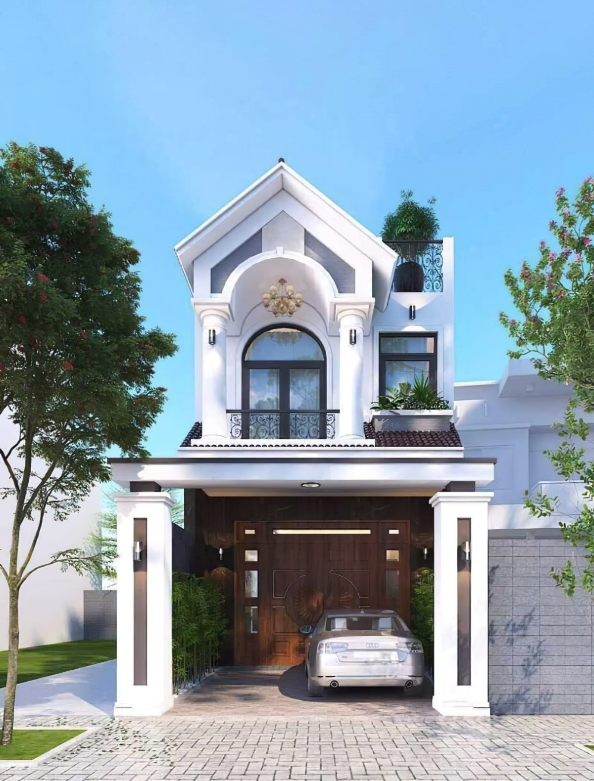 Mẫu Thiết Kế Nhà Ống 2 Tầng 5x20m Đẹp Hiện Đại Kèm Bản Vẽ Chi Tiết 1 nhà ống 2 tầng 5x20m 5