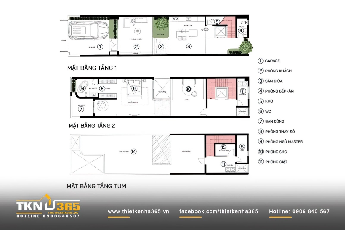 Mẫu Thiết Kế Nhà Ống 2 Tầng 5x20m Đẹp Hiện Đại Kèm Bản Vẽ Chi Tiết 11 nhà ống 2 tầng 5x20m 9