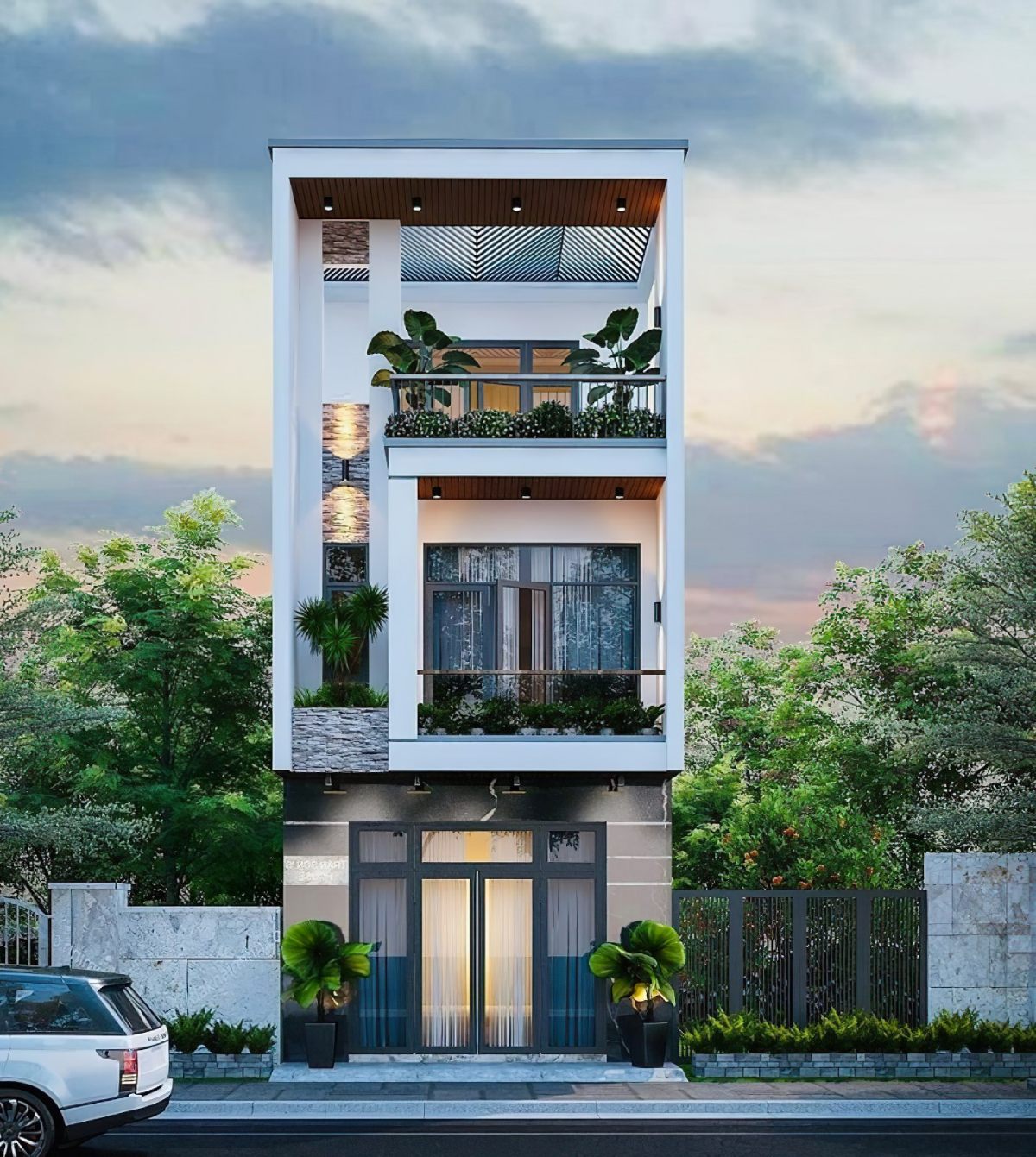 thiết kế nhà ống 70m2 3 tầng 3