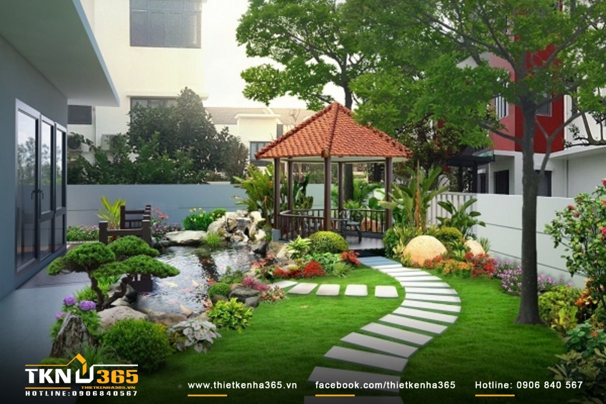 Sân vườn biệt thự hiện đại