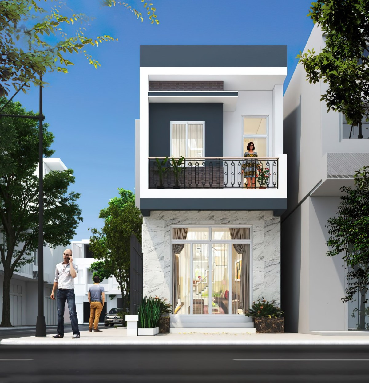 Mẫu nhà 2 tầng 70m2 10
