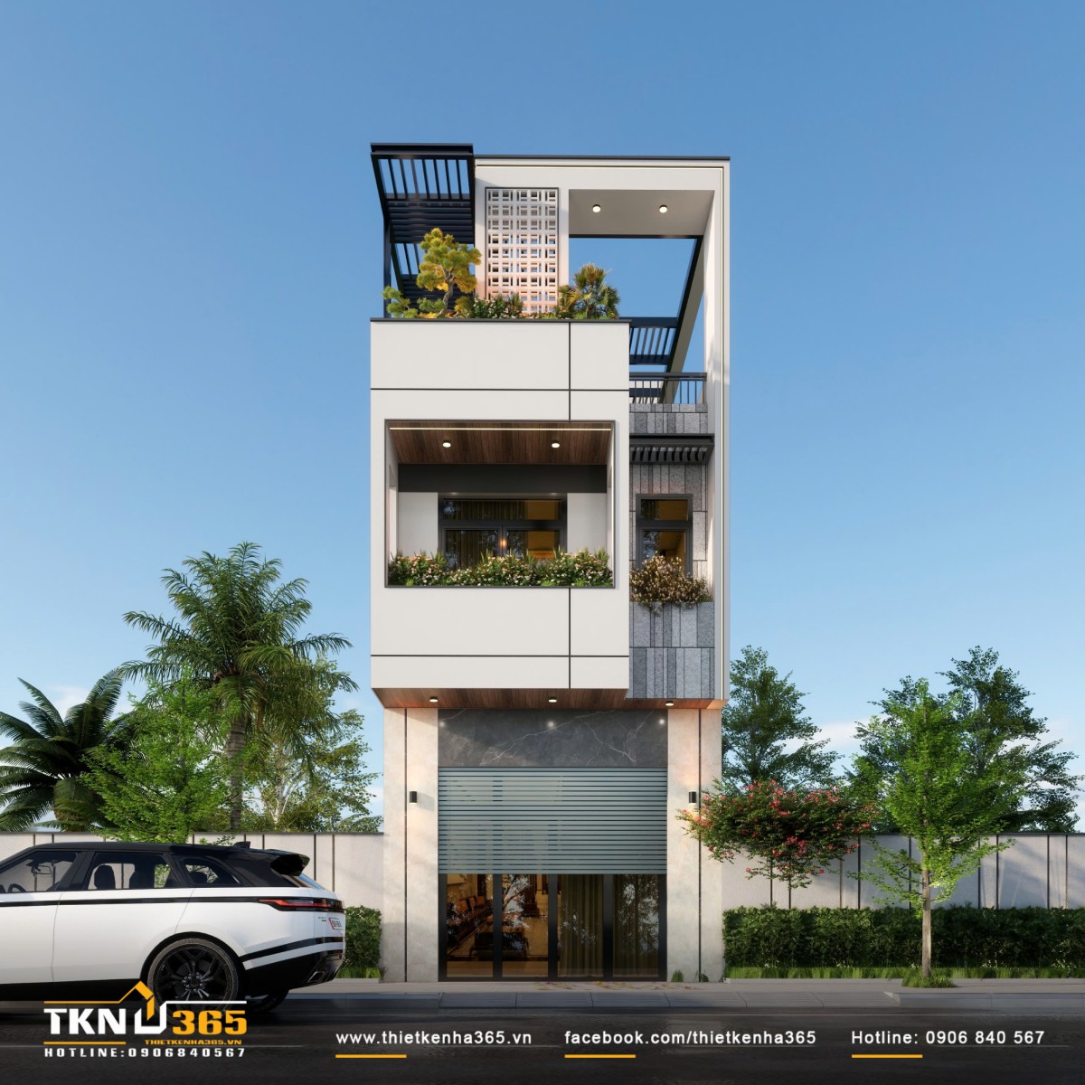 Mẫu nhà ống 2 tầng 1 tum 11